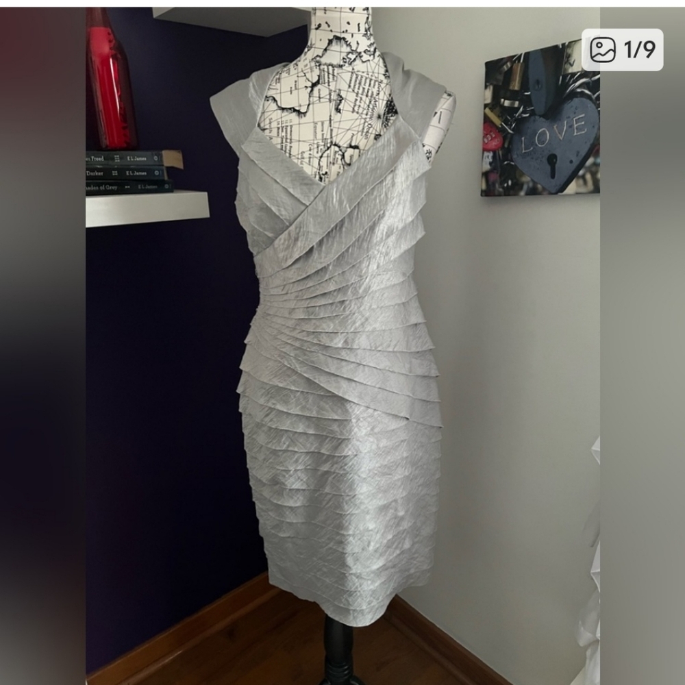 London Times Silver Dress